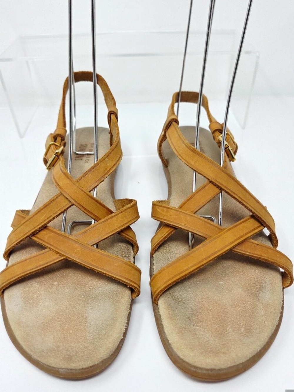 GH Bass Sunjuns Margerie Tan Leather Strappy Sandals Women’s 11 Coastal Boho